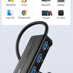 Kamstore.com.ua Сетевой адаптер UGREEN 20265 USB 3.0 HUB with Gigabit Ethernet (14)