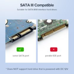 UGREEN Корпус для HDD 2.5SATA SSD диска USB 3.0. SATA port