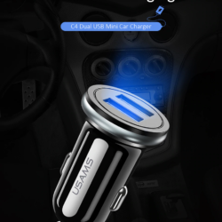 USAMS Автомобильное Зарядное устройство в прикуриватель для авто 2 USB 2.4А