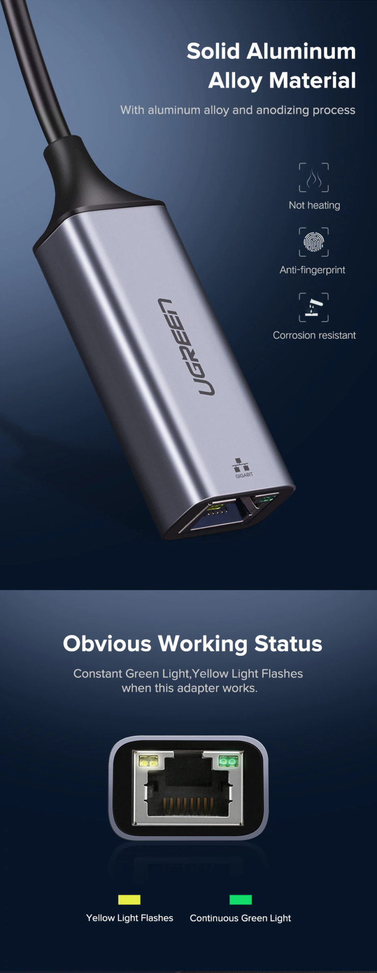 Сетевой адаптер Ugreen USB 3.0 Kamstore.com (5)