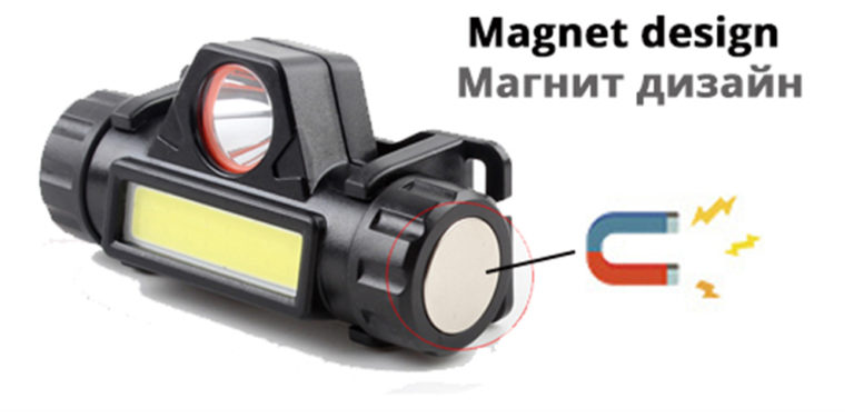 Налобный фонарик магнит аккумулятор 18650 GZLIDY LED COP Q5 Kamstore.com.ua (15)