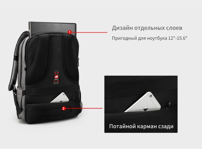 Рюкзак городской TIGERNU T-B3142 USB Kamstore.com.ua (12)