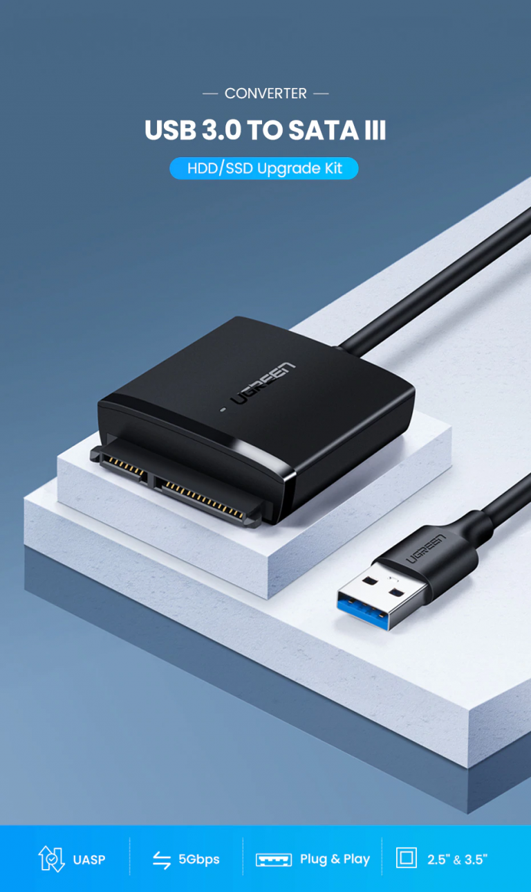 Адаптер SATA USB 3.0 Ugreen 60561 Kamstore.com.ua (2)