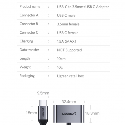 Адаптер аудио USB Type-C Ugreen CM193 70606 Kamstore.com.ua (8)