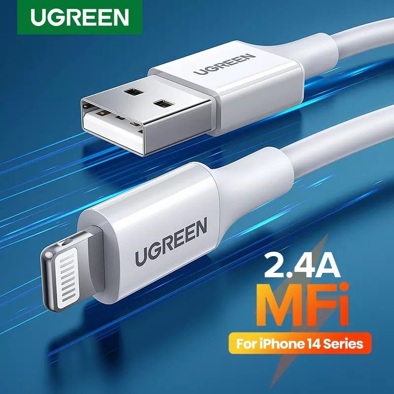 Кабель Lightning MFI для iPhone 2.4A Ugreen US155 (0.5-2m) Upgrade