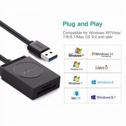 Кардридер USB 3.0 TFSD Ugreen 20250 кабель Kamstore.com.ua (2)