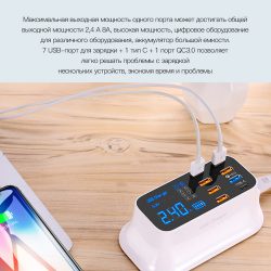 Зарядное устройство на 8 портов TOPZERO CD-A19Q Kamstore.com.ua (4)