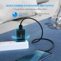Сетевое зарядное устройство 1хUSB Qualcomm Quick charge 3.0 18W Ugreen 60201 (CD122) Black Kamstore.com.ua (3)