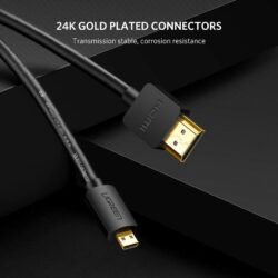 Кабель Micro HDMI to HDMI Cable 1m (Black) Ugreen 30148 kamstore.com.ua (5)