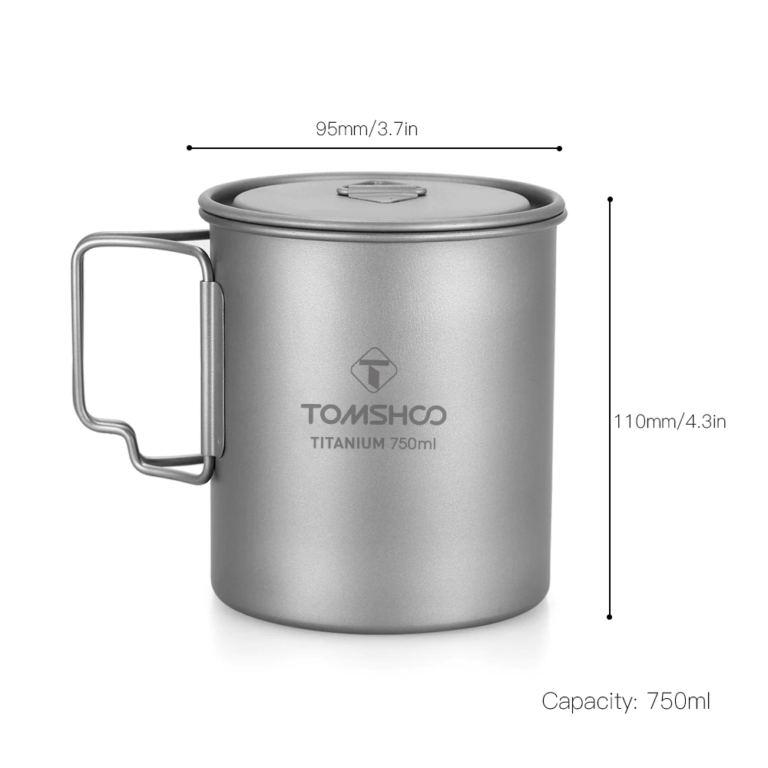 Кружка титановая посуда TOMSHOO Titanium 750мл Kamstore.com.ua (3)