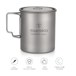 Кружка титановая посуда TOMSHOO Titanium 750мл Kamstore.com.ua (4)