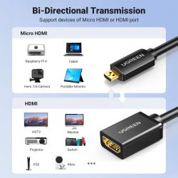 Kamstore.com.ua Кабель Переходник micro HDMI to HDMI 4K Ugreen 20134 (2)