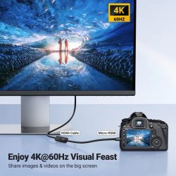 Kamstore.com.ua Кабель Переходник micro HDMI to HDMI 4K Ugreen 20134 (3)