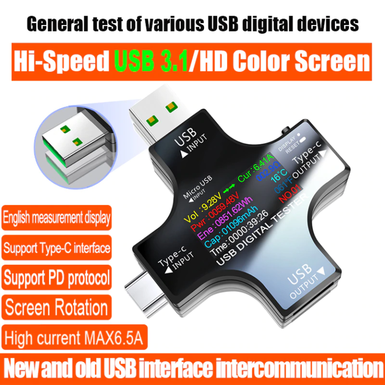 Bluetooth цифровой тестер многофункциональный USB 3.1 Type-C Atorch 15in1 Kamstore.com.ua (5)