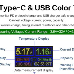 Bluetooth цифровой тестер многофункциональный USB 3.1 Type-C Atorch 15in1 Kamstore.com.ua (7)