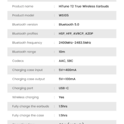 Беспроводные наушники TWS стерео HiFi ENC Bluetooth 5.0 UGREEN 80651 HiTune T2 (WS105) Kamstore.com.ua (9)