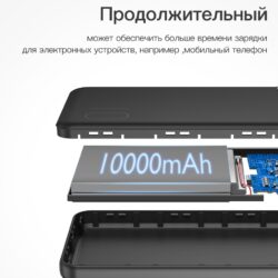 Power Bank Quick Charge 18W PD с LED индикацией KUULAA KL-YD01Q 10000 мАч Black Kamstore.com.ua (12)