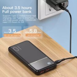 Power Bank Quick Charge 18W PD с LED индикацией KUULAA KL-YD01Q 10000 мАч Black Kamstore.com.ua (2)