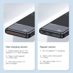 Power Bank Quick Charge 18W PD с LED индикацией KUULAA KL-YD01Q 10000 мАч Black Kamstore.com.ua (4)