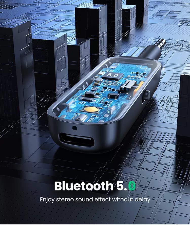 Bluetooth адаптер 2in1 приемникпередатчик Bluetooth 5.0 для TVPC 3.5mm Ugreen 80893 (CM108) Kamstore.com.ua (4)