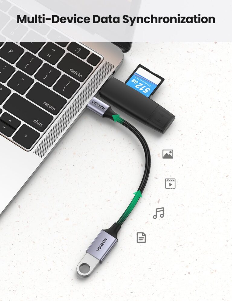 Kamstore.com.ua Адаптер OTG Кабель Type-С to USB 3.0 Ugreen 70889 Aluminium Case (4)