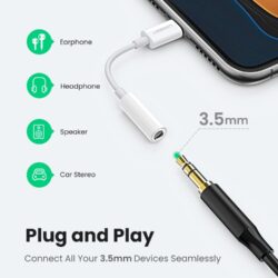 Kamstore.com.ua Переходник для iPhone MFI Lightning to 3.5 mm адаптер наушников Ugreen 30759 US2 (13)