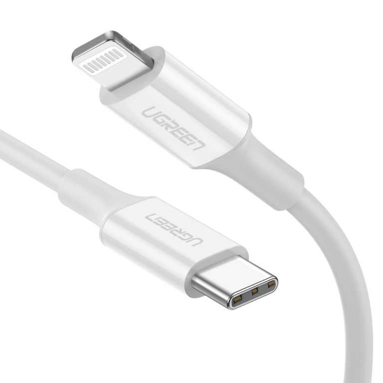 Kamstore.com.ua Зарядный кабель MFi Lightning to USB-C сертифицированный Ugreen 10493 (60749) White