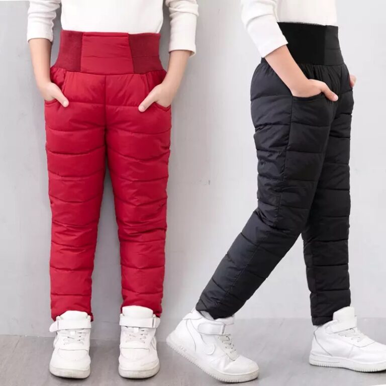 Водонепроницаемые зимние детские штаны, брюки с высокой талией Kamstore.com.ua (1)