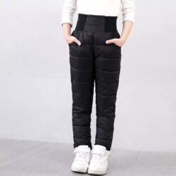 Водонепроницаемые зимние детские штаны, брюки с высокой талией Kamstore.com.ua (4)