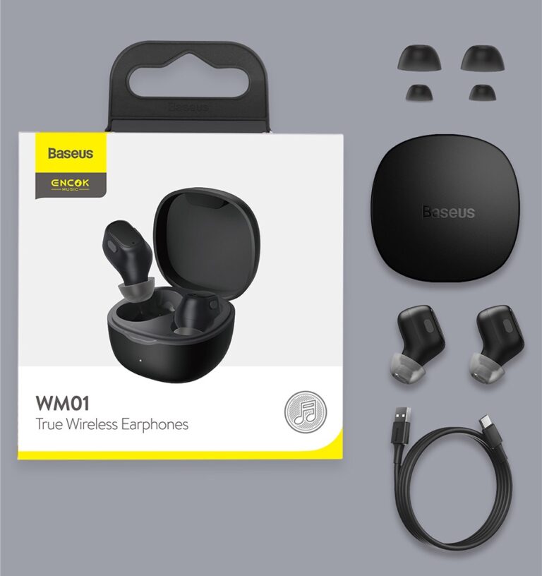 Kamstore.com.ua Беспроводные наушники Baseus Encok True Wireless Earphones WM01 black (10)