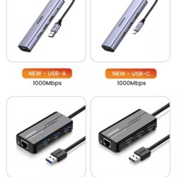 Kamstore.com.ua Концентратор Ethernet-адаптер USB3.0 Ugreen 60554 NEW (19)