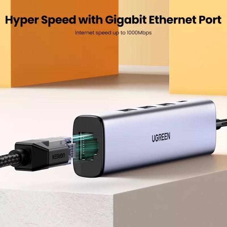 Kamstore.com.ua Концентратор Ethernet-адаптер USB3.0 Ugreen 60554 NEW (3)