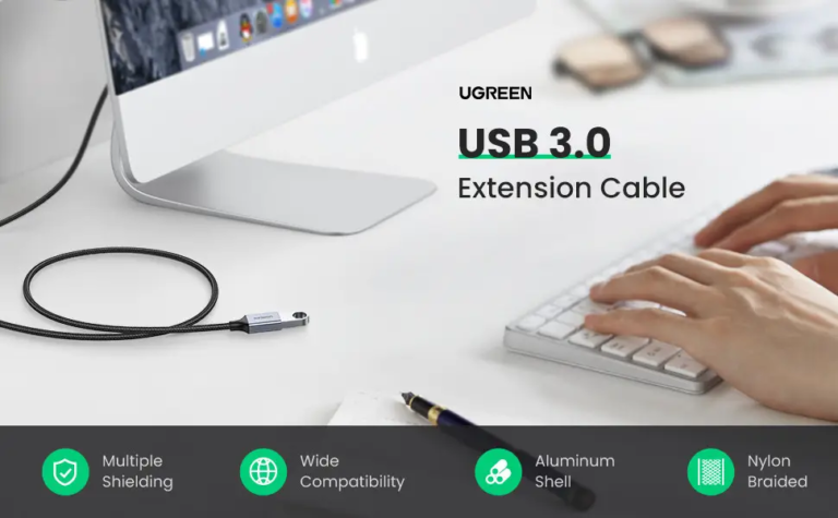 Kamstore.com.uaКабель удлинитель USB 3.0 Ugreen US115 (10498) Aluminium Case NEW