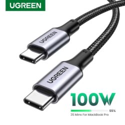 Кабель для быстрой зарядки PD 100W QC 4.0/3.0 Type-C для зарядки 5А и передачи данных Ugreen US316 (0.5-2m)