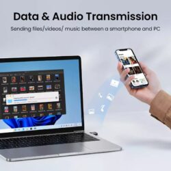 Kamstore.com.ua Адаптер Bluetooth 5.3 USB приемник, передатчик для ПК, ноутбука, колонок, мишки, наушников CM591 Ugreen 90225 (5)