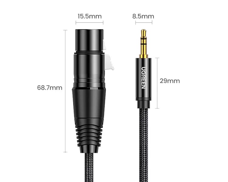 Kamstore.com.ua Аудио кабель Ugreen AV182 (20773) HiFi XLR to 3.5 mm
