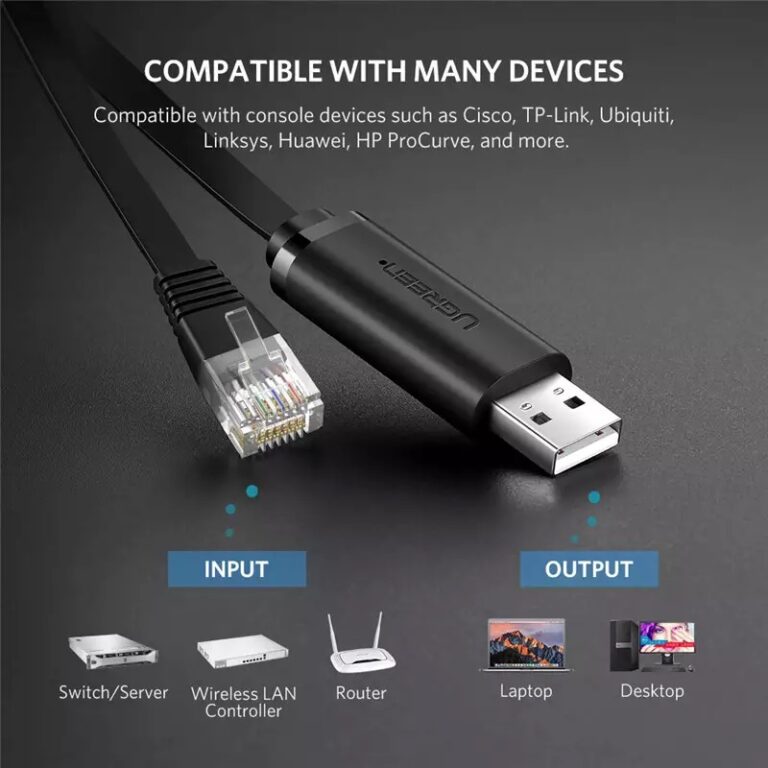 Kamstore.com.ua Кабель USB to J45 Console Cable RS232 CM204Ugreen 50773 (1 (3)