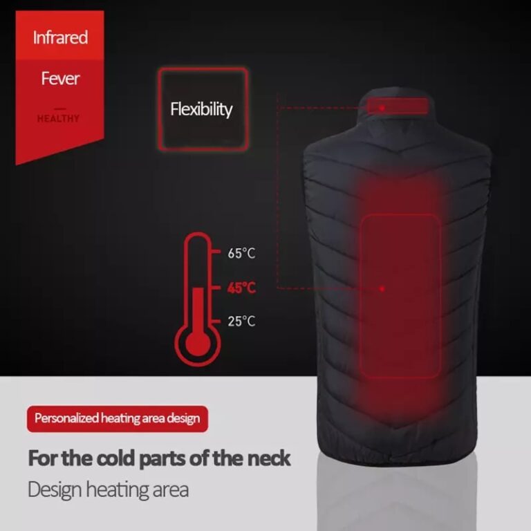 Kamstore.com.ua теплая жилетка с электрическим USB-инфракрасным подогревом на 11 зон нагрева Aiweitin (4)