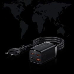 Kamstore.com.ua Зарядное устройство Baseus GaN³ Pro 65W PD 4 USB Quick Charge 4.0 3.0 Type C(CCDK65E) (18)