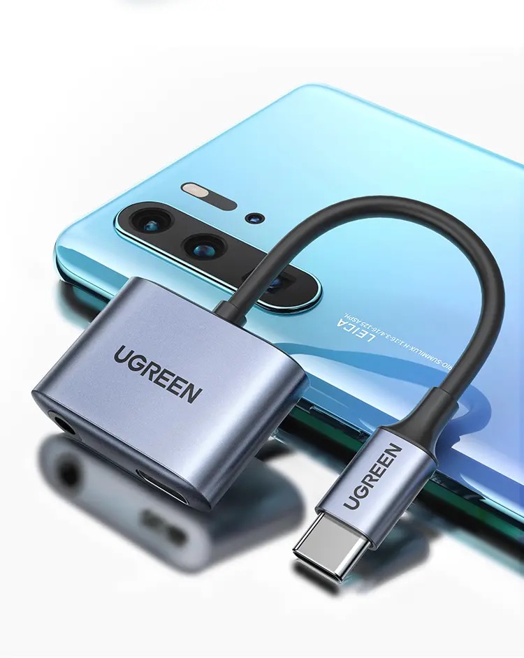 Kamstore.com.ua Адаптер Переходник USB C to 3.5mm+USB C 60164 Ugreen CM231 (19)