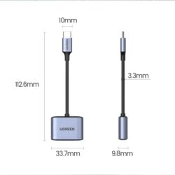 Kamstore.com.ua Адаптер Переходник USB C to 3.5mm+USB C 60164 Ugreen CM231 (21)