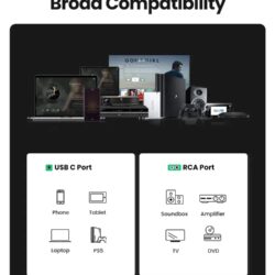 Kamstore.com.ua HiFi Аудио кабель USB-C to 2RCA with Dac Chip Ugreen 20193, 1 (12)