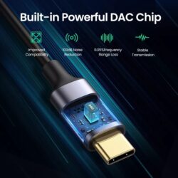 Kamstore.com.ua HiFi Аудио кабель USB-C to 2RCA with Dac Chip Ugreen 20193, 1 (2)