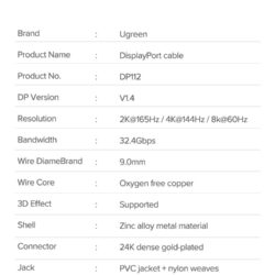 Kamstore.com.ua Кабель DisplayPort DP 1.4 Ugreen DP114 (21)