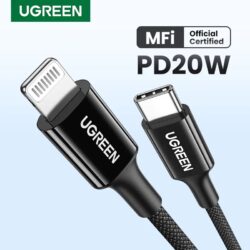 Kamstore.com.ua Кабель MFi Ugreen US532 для зарядки и передачи данных Lightning to USB-C 20W PD Fast Charging (1)