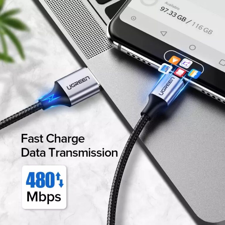 Kamstore.com.ua Кабель USB-C to USB для зарядки 3A и синхронизации данных 480 Mbps Ugreen US288 (3)