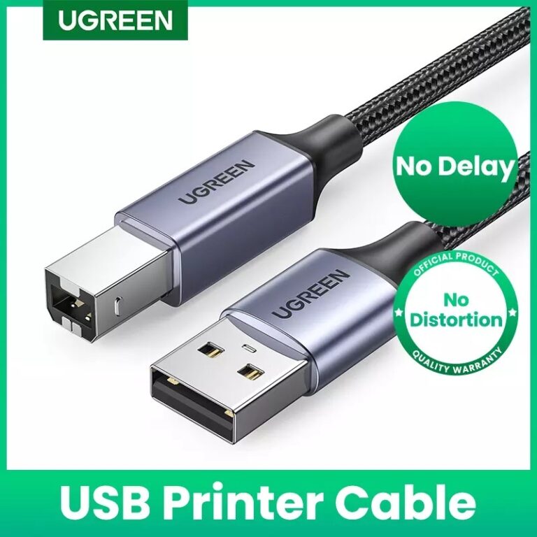 Kamstore.com.ua Кабель Ugreen US369 USB Printer Cable USB type B для принтеров, сканеров, МФУ Black (1-2m) (1)