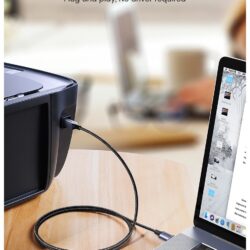 Kamstore.com.ua Кабель Ugreen US369 USB Printer Cable USB type B для принтеров, сканеров, МФУ Black (1-2m) (10)