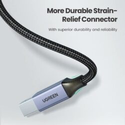 Kamstore.com.ua Кабель Ugreen US369 USB Printer Cable USB type B для принтеров, сканеров, МФУ Black (1-2m) (3)