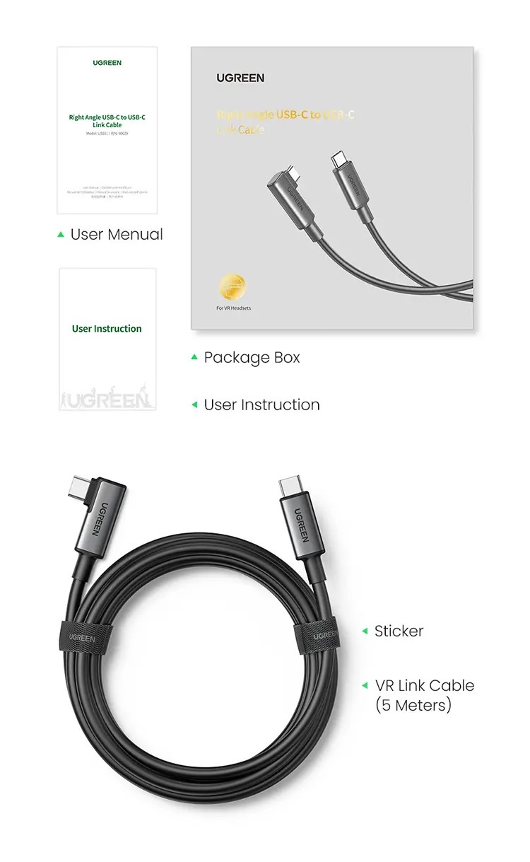 Kamstore.com.ua Link Cable для VR Headsets Oculus USB-C Ugreen 90629 (US551) (22)